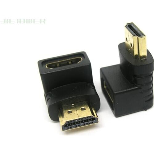 HDMI Adapter Converters 90 Degree Angle HDMI Male To HDMI Female for 1080P HDTV Cable Adaptor Converter Extender 80pcs/lot