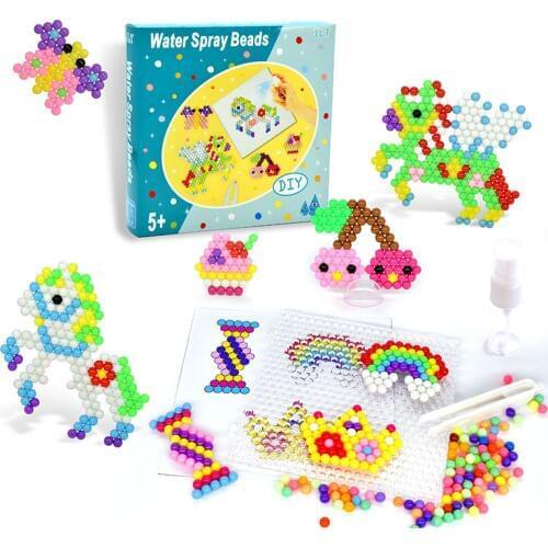 Water Spray Beads 5mm set DIY 3D Puzzles Kit Hama Water Beads Set Creative Educational Toys Learning Toys For Children gift