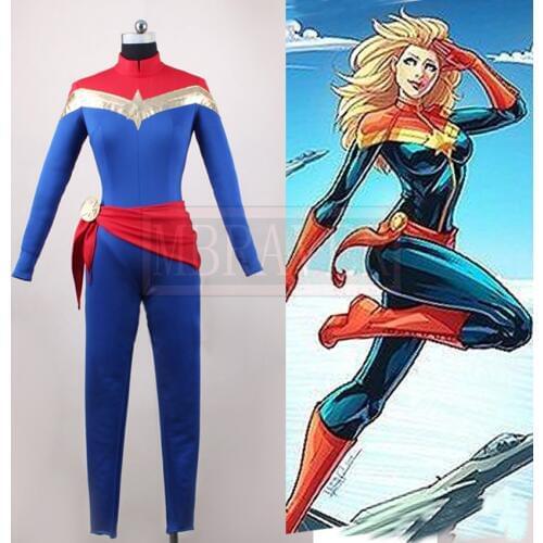 Carol Danvers Cosplay Costume New Uniform Outfits Suit Full Set Halloween Fashion Party Custom Made