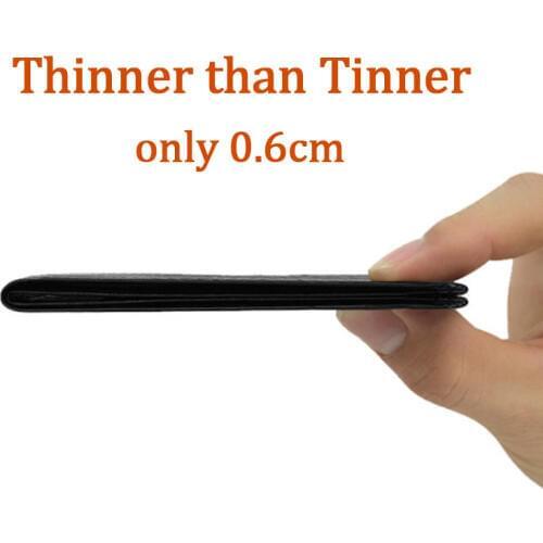 100% Genuine Leather Small Mini Ultra-thin Wallets men Compact wallet Handmade wallet Cowhide Card Holder Short Design purse New