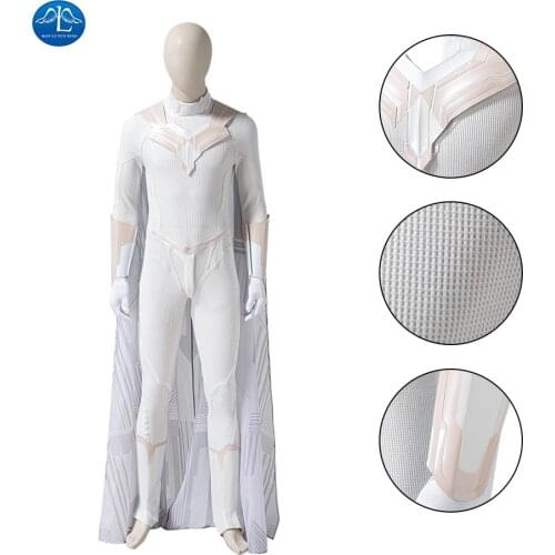 Vision Costume Superheroine Halloween Witch Costume High Quality Vision Wanda Maximoff Battle Outfit Halloween Bodysuit