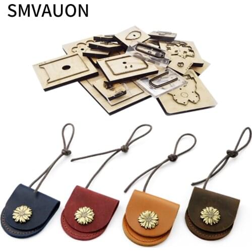 SMVAUON Diy Leather Coin Bag Play Bag Coin Purse Walnut Bag Small Bag Suitable For Die Cutting Machine