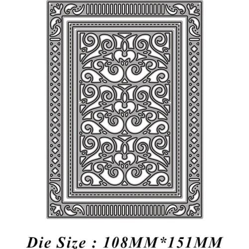 Lace Background Frame Metal Cutting Dies Scrapbook Paper Craft Knife Mould Stencils 2021 New Making Die Cuts