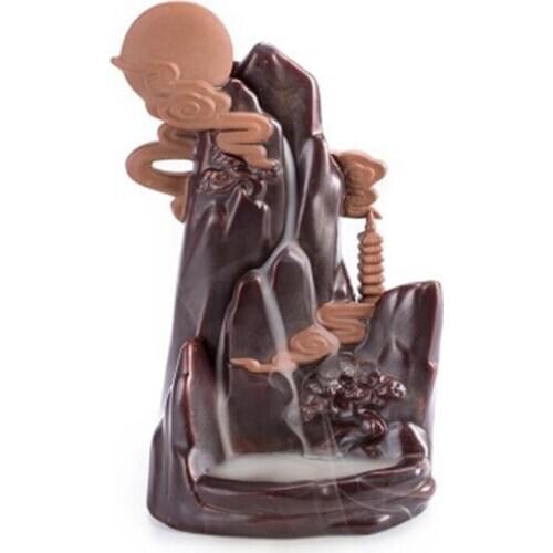 Backflow Incense Burner Moon be Surrounded By Cloud Beautiful Scenery Ceramic Ornaments Incense Base Sandlewood Incense Holder