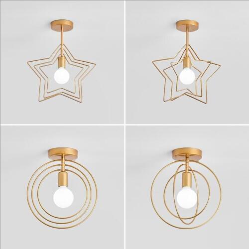 Metal chandelier Vintage Iron Ceiling Lamp Edison E27 Bulb Lamparas for Home Lighting Fixture Nordic Kitchen island Aisle lights