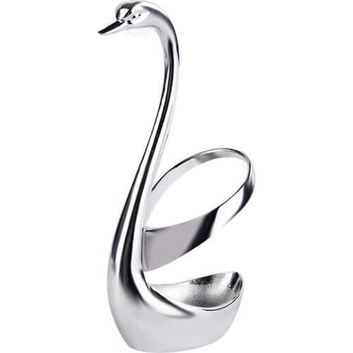 Stainless Steel Fork and Spoon Holder, Decoration Tableware Set kitchen Tools Swan Holder Cutlery Holder,Best gift for Valentine