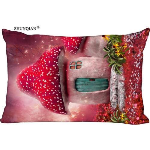 New Cute Mushroom Pillow Case Custom Wedding Pillowcase Cover Cases Gift Zippered Rectangle Pillow Case
