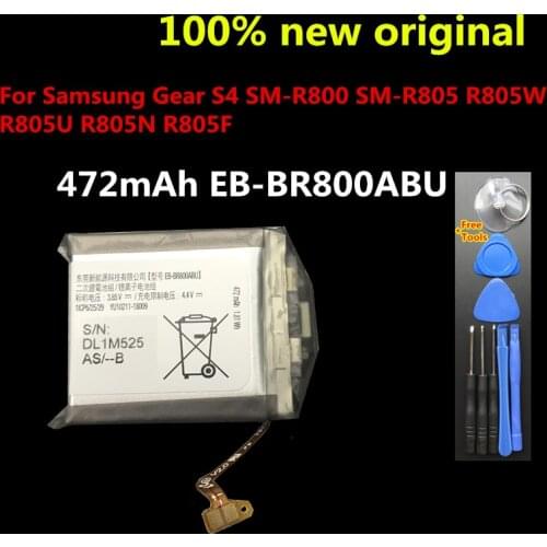 New Original Gear S4 472mAh Battery For Samsung Galaxy watch Gear S4 46mm SM-R800 SM-R805 R805W R805U R805N R805F + Tools