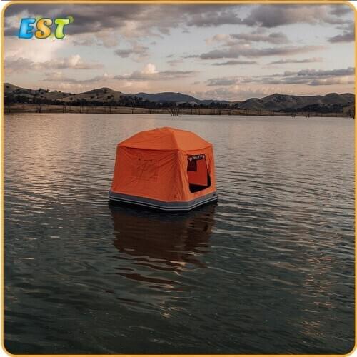 Outdoor 2.5x2.5m Inflatable Floating Shoal Camping Water Pool Tent