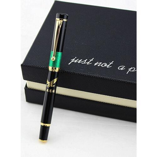 1pcs High quality elegant business fountain pen classic thick body 0.38mm nib metal pen writing