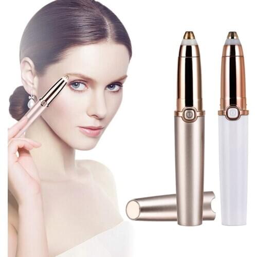 Portable Mini Eyebrow Trimmer Pen Electric Eyebrow Razor Shaver Painless Eye Brow Eyebrow Epilator Women Facial Hair Remover