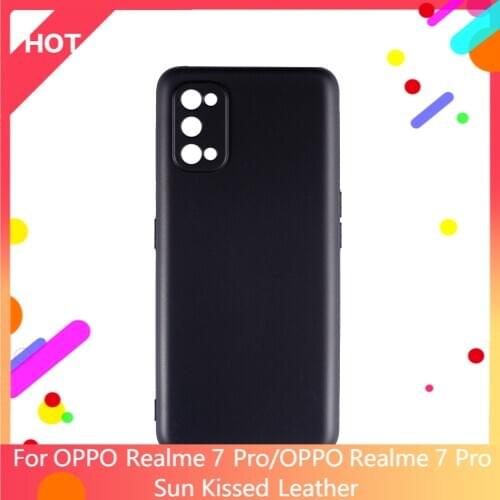 Realme 7 Pro Case Matte Soft Silicone TPU Back Cover For OPPO Realme 7 Pro Sun Kissed Leather Case Slim shockproof