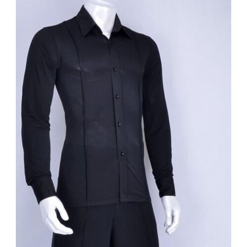 Latin Dance Shirts For Men Ballroom Practice Wear Performance Costume Salsa Dance Blouse Samba Outfits Tango Dance Wear JL2165