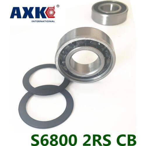 S6800 6800rs 6800 2rs Size 10x19x5 Abec7 Stainless Steel Ceramic Ball Hybrid Bike Bearing S6800 2rs Cb