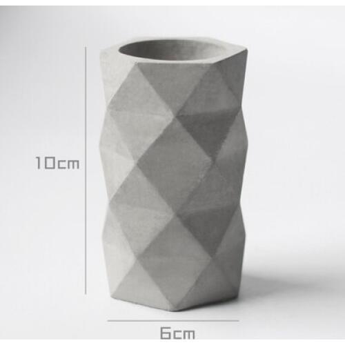 Nordic Cement desk decoration vase silicone molds concrete ornaments simple geometric industrial winds Pen holder mold