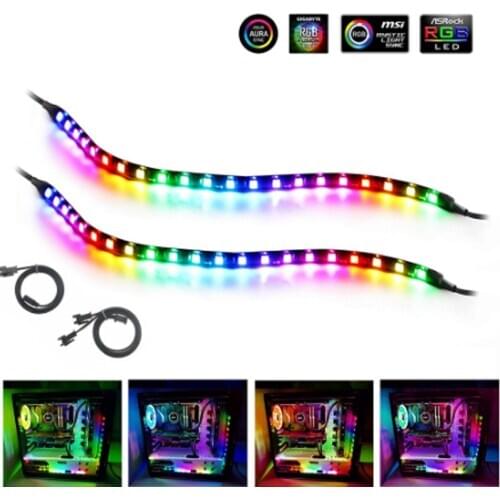 DC5V WS2812b LED Strip PC for ASUS Aura SYNC MSI Mystic Light GIGABYTE RGB Fusion2.0 5V 3Pin Header on Motherboard Sync light