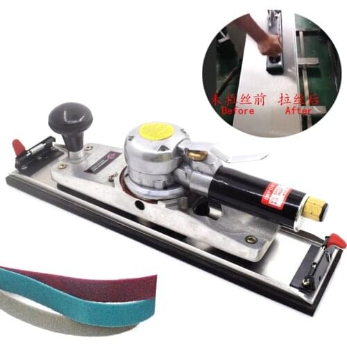 98*400mm Heavy Duty Inline Straight Line Air Sander Longboard Air Twin Dual Piston Pneumatic Sanding Tool 5000RPM Auto Body Work