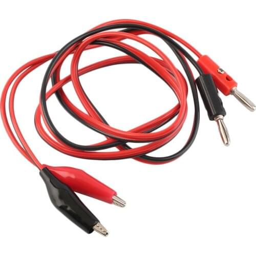 1 Pair 1M 4mm Multi Meter Probe Wire Pen Cable Professional Alligator Test Lead Clip Cable Universal for Digital Multimeter