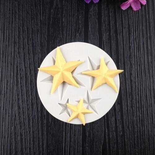 1PC Five-Pointed Star Fondant Cake Silicone Mold DIY Cake Decorating Tool Baking Mold Candy Cookie Cupcake Molds Chocolate Mould