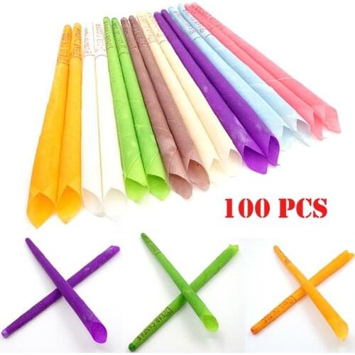 100Pcs Candle Candles For Ear Cone Ear Candle Wax Beewax Velas Ear relaxation Removal Natural Indiana Therapy Fragrance