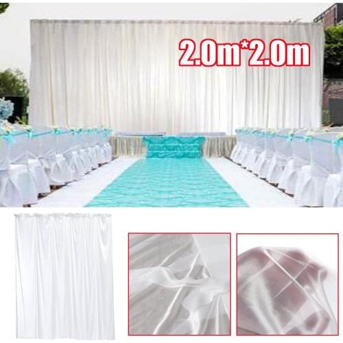 2mx2m White Wedding Party Backdrop Curtain Drape Background Decor Studio