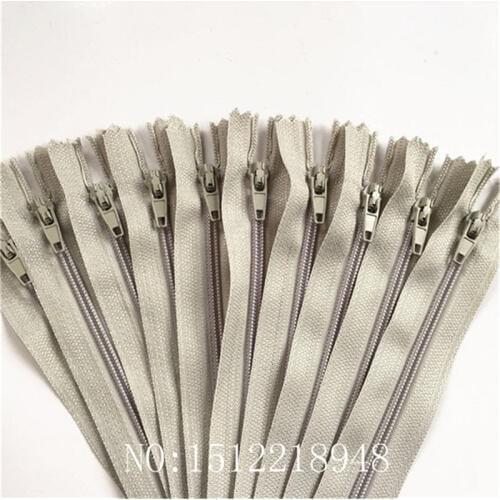 50pcs ( 12 Inch ) 30cm Beige Nylon Coil Zippers Tailor Sewer Craft Crafters &FGDQRS #3 Closed End