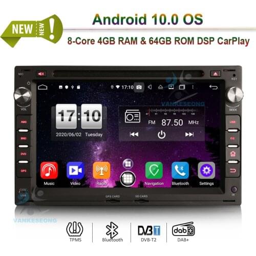 7" Android 10.0 CarPlay GPS Navi Bluetooth Radio Stereo Car Multimedia for VW TRANSPORTER T4 T5 GOLF IV MK4 POLO MK3
