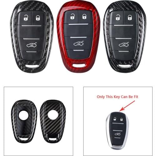 Car Carbon Fiber Flip Remote Folding Car Key Cover Fob Case Shell Replacement For Alfa Romeo Giulia Stelvio