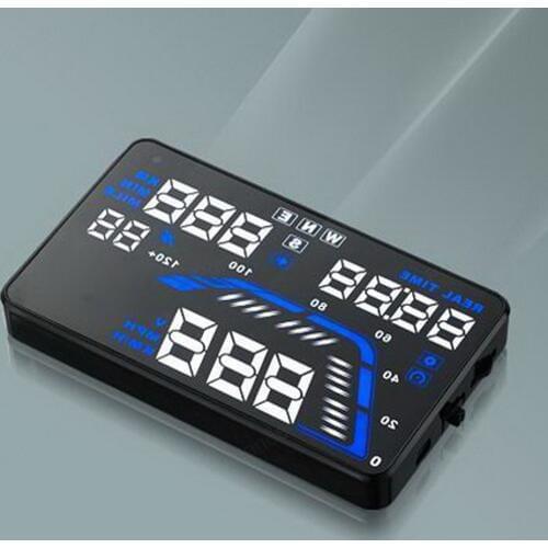 Universal 5.5 inch HD car head up display Overspeed Warning with GPS Windshield Projector Multi-color Auto HUD display Q7