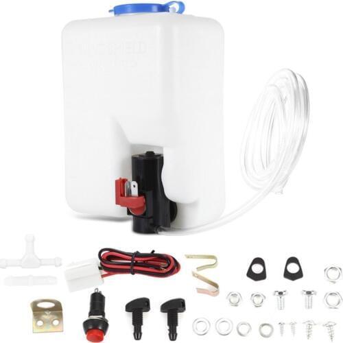 Washer Tank Pump Bottle Kit Universal Windshield Wiper Systems Quality Reservoir