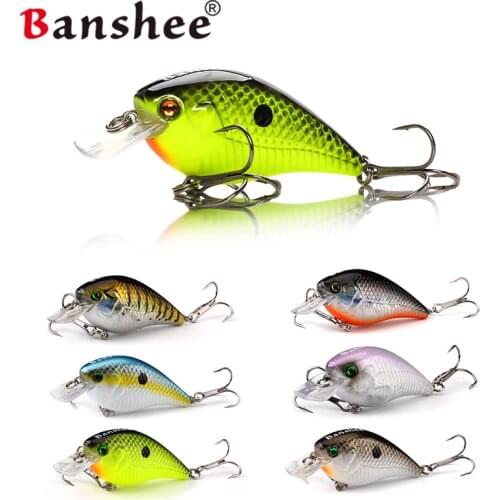 Banshee Shallow Diving crankbaits fishing lure trolling wobblers for pike and Perch bass Rattling Artificial Hard baits 60mm 12g