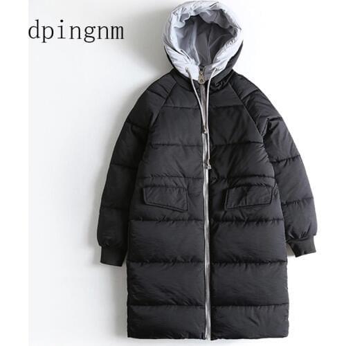 Dpingnm 2018 Autumn Long Cotton Womens Coats With Hood Fashion Women Padded Brand Autumn Jacket Parka B17G292D