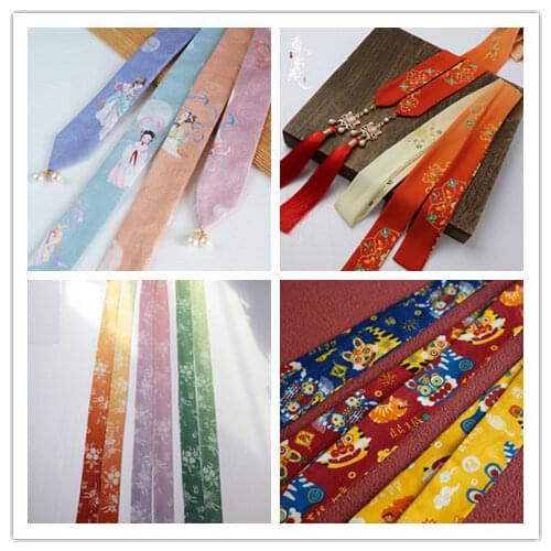 RED tassel THIN Headband hanfu kimono Hair band ribbon for dress belt COSPLAY SIZE:3*148CM