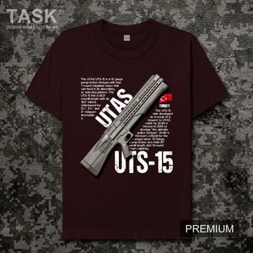 Turkey UTS15 Shot Spray gun military fan game CSGO Army weapon cotton short sleeve t-shirt mens fashion casual sports tees new