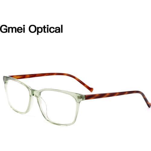 Gmei Optical Trendy Brand Designer Acetate Full-Rim Men Glasses Frames Prescription Eyeglasses Women Optical Eyewear H8036