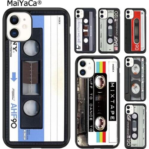 MaiYaCa Vintage Magnetic tape Phone Case Cover For iPhone SE 6 6s 7 8 plus X XR XS 11 12 pro max Samsung Galaxy S8 S9 S10 shell