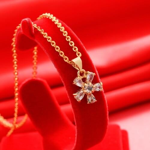 Gligli Small Necklaces For Women/Girl Gold Color Pendant Thin Chain Jewelry Ladies Festival Gift