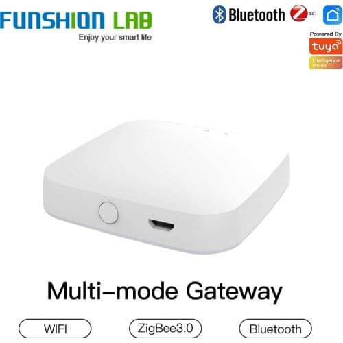 Multi-mode Smart Gateway ZigBee WiFi Bluetooth Mesh Hub Work with Tuya Smart App Voice Control via Alexa Google Home