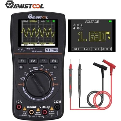 MUSTOOL MT8028 2 in 1 HD Intelligent Graphical Digital Oscilloscope Multimeter With 2.4 Inches Color Screen for Electronic Test