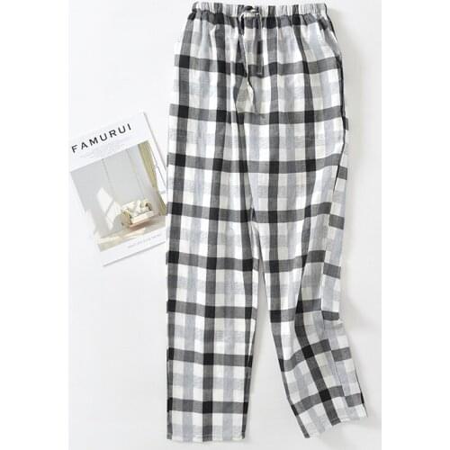 Pajamas Pants For Women 2021 New Ladies Sleep Pants 100% Cotton Long Pants Couple Home Pants Trousers Women Lounge Sleep Bottoms