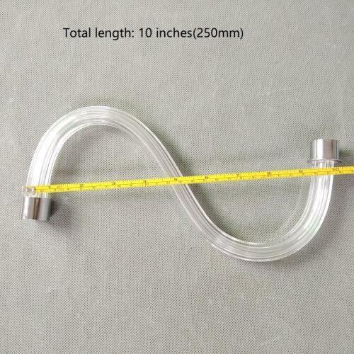 2pcs/lot 250x100mm transparent chandelier arm elbow pipe S tube with silver cap for connecting candle lamp lighting accessories