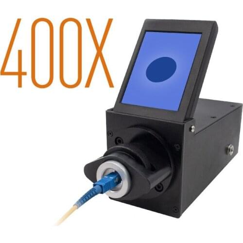 Handheld Optical Fiber End Face Magnifier 400X Multiples Fiber Inspection Microscope 2.5mm(SC/FC/ST) /1.25mm(LC) Adapter