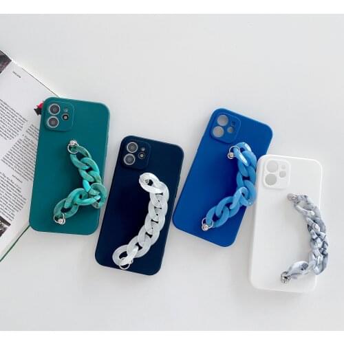 Marble Texture Wrist Chain Silicon Case for iPhone 12 Pro Max Back Phone Cover for 12 Mini 11Pro Max X XS XR 8 7 Plus SE 2020