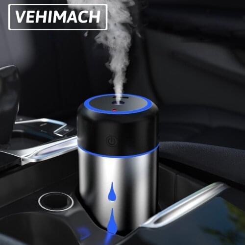 Car Air Humidifier 300ml Mist Maker Aroma Essential Oil Diffuser with Starry Atmosphere Light USB Humidifier for Car Home Office