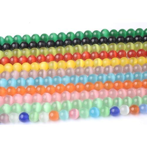 LIngXiang fashion Jewelry colours Cat Eye stone Loose Beads DIY Men and women bracelet necklace ear stud accessories