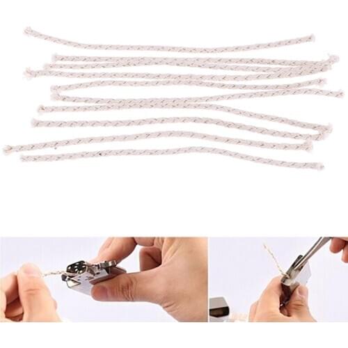 10pcs Copper Wire Lighter Cotton Core Wick Kerosene Oil Lighter Accessories
