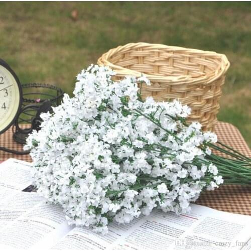 100pcs Artificial Baby Breath Flowers Artificial Gypsophila Fake Silk Flower Plant Home Wedding Party Home Decoration