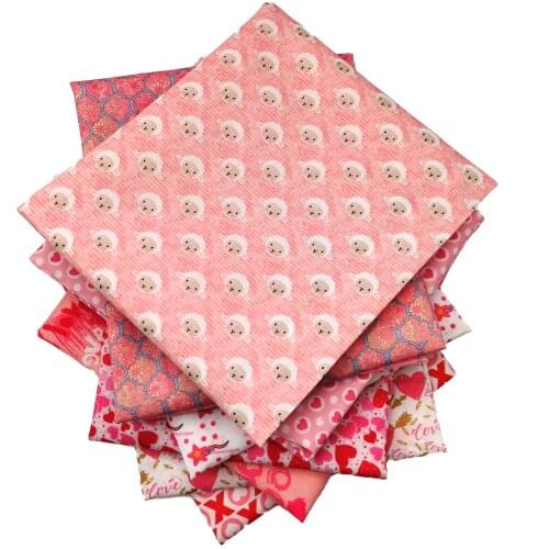 50*145cm Heart Patchwork Polyester Cotton Fabric for Tissue Sewing Quilting Fabrics Needlework Material DIY Handmade,c14774
