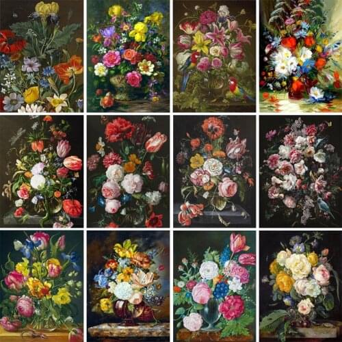 5D DIY Flower Diamond Painting Art Painting Full Diamond Embroidery Rhinestone Picture Cross Stitch Kit Mosaic Decoration Gift