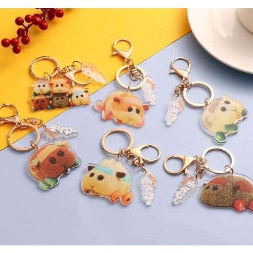 Anime PUI PUI Molcar Cosplay guinea pig car car acrylic key chain pendant peripheral
